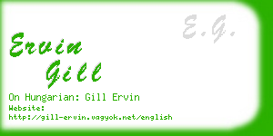 ervin gill business card